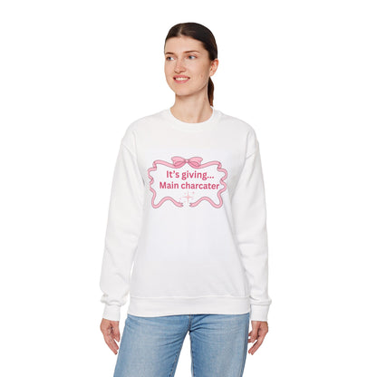 Its giving... main character Womens crewneck